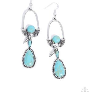 Elegant Silver and Turquoise Earrings